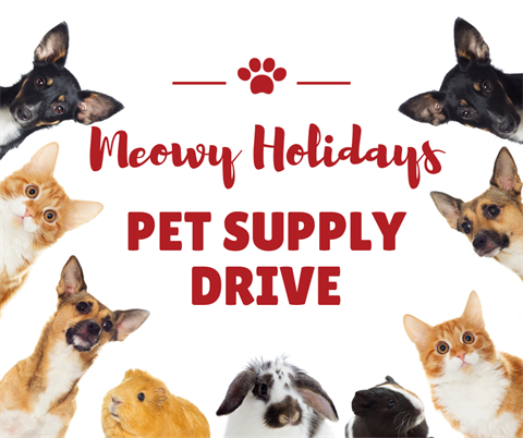 Meowy Holidays Pet Supply Drive