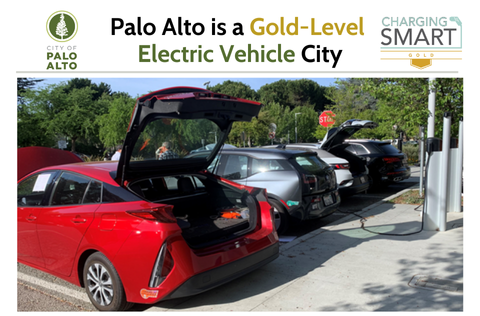 Palo Alto is a gold-level electric vehicle city