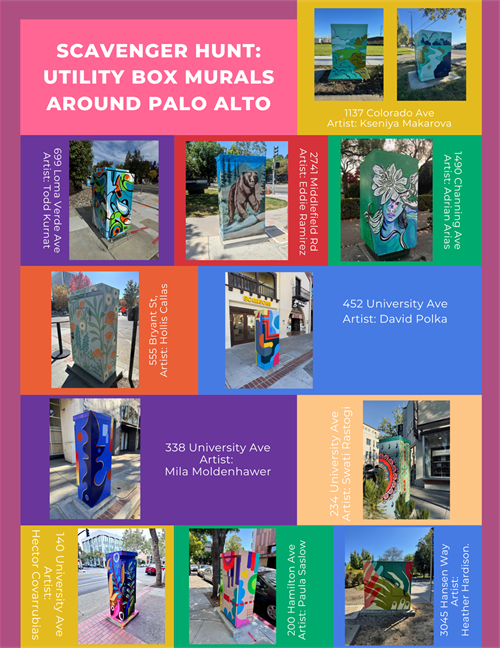 scavenger hunt utility box murals palo alto 1