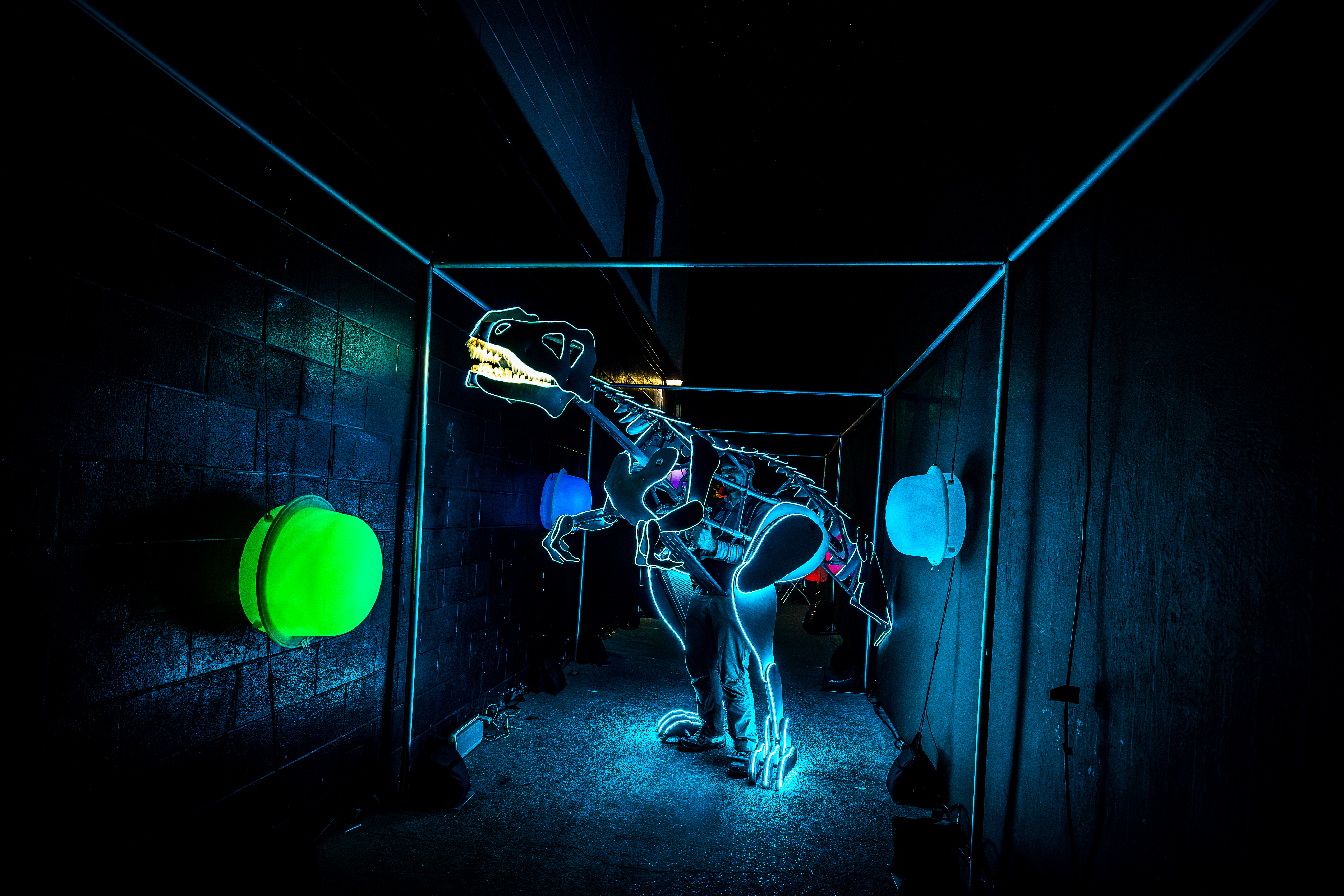 Doloresaurus in Glow Walk - Image credit Benny Villarreal