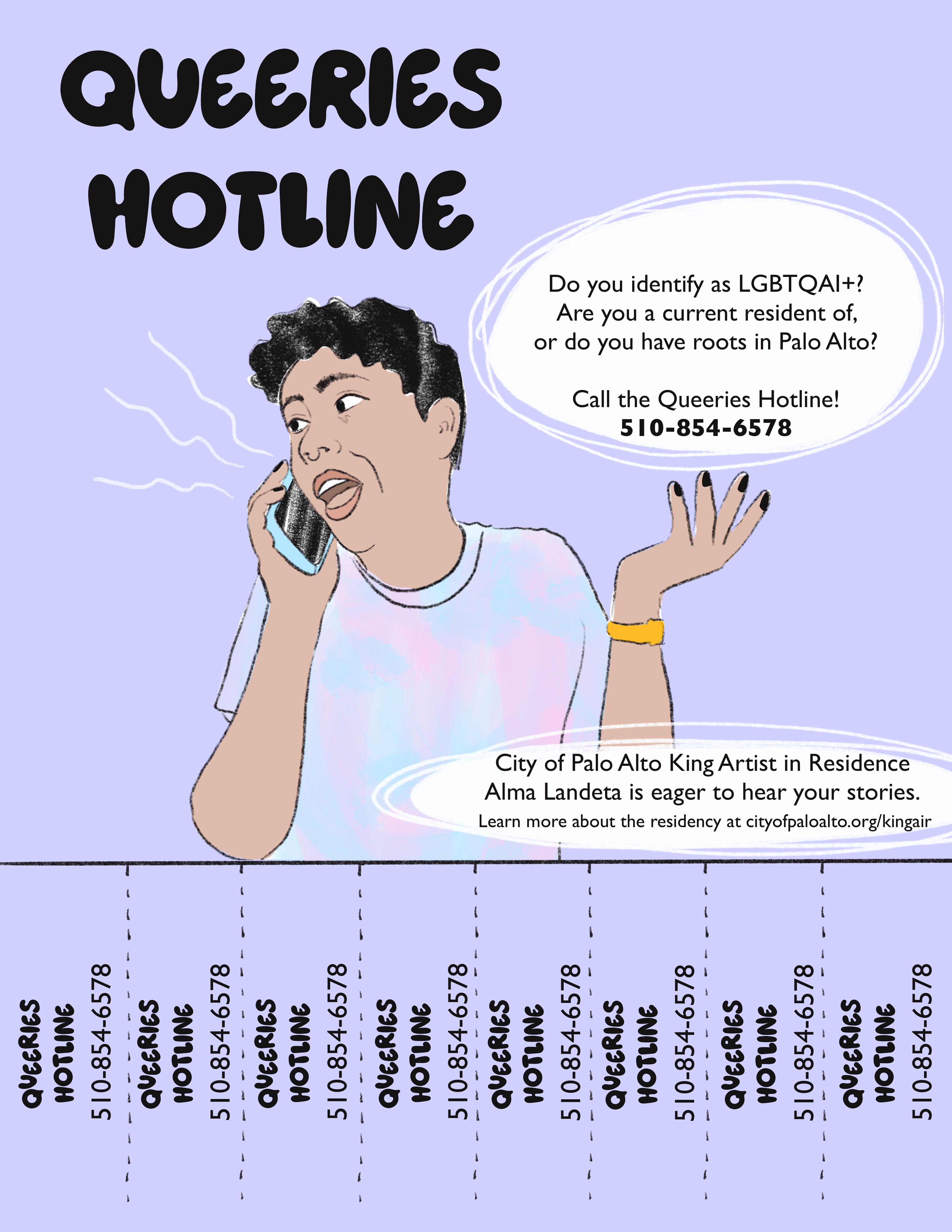 A flyer featuring an individual talking on the phone