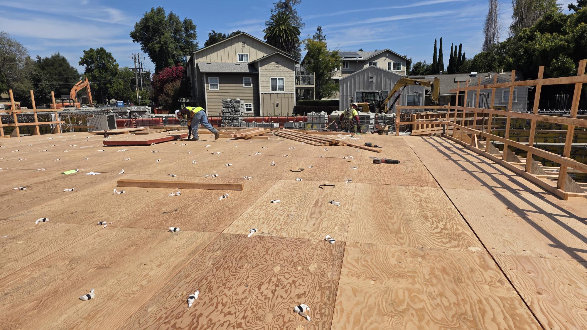 Deck plywood install
