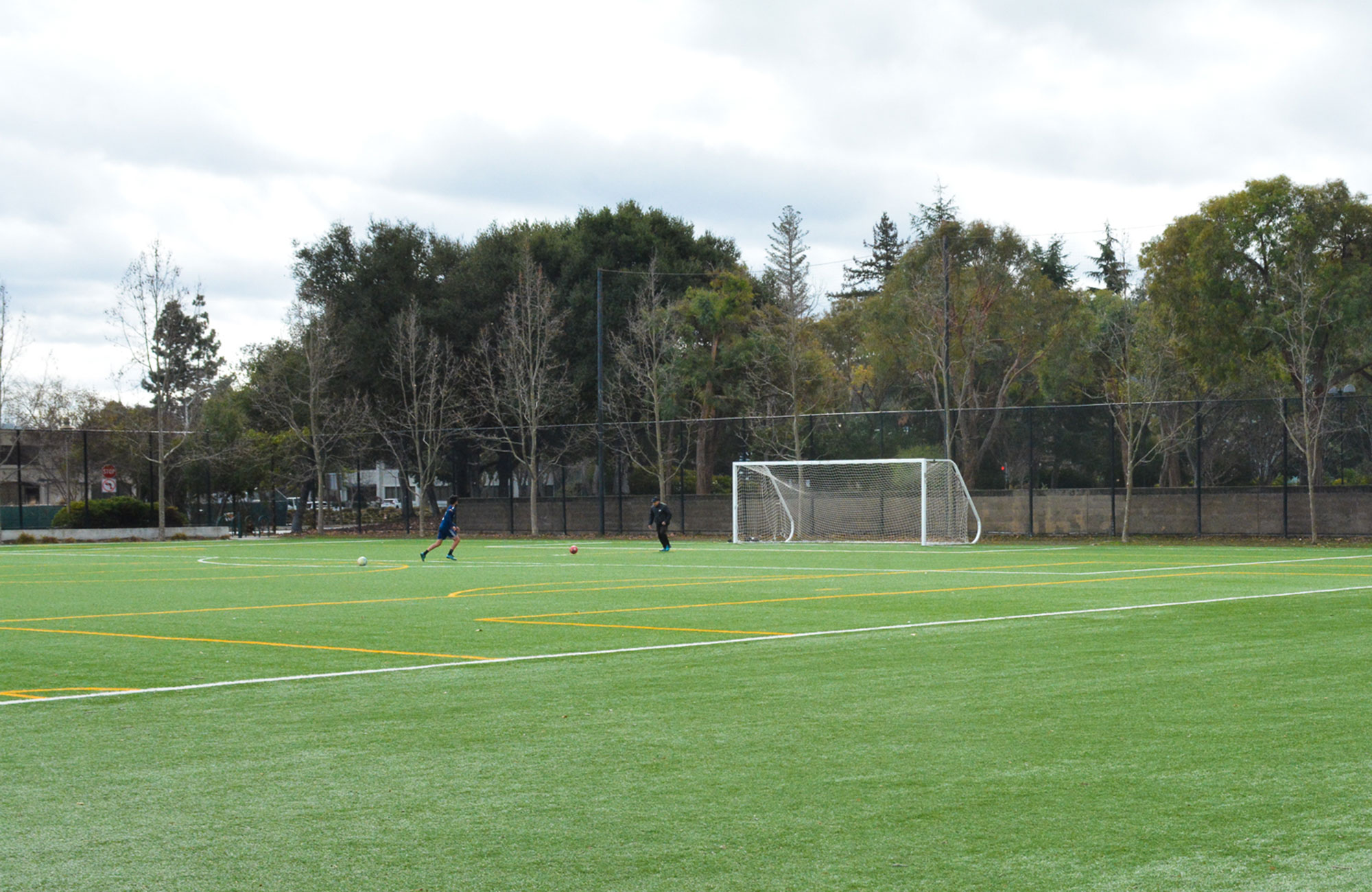 Infiltration facility under soccer field. 