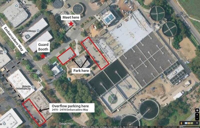 Parking map for the Plant
