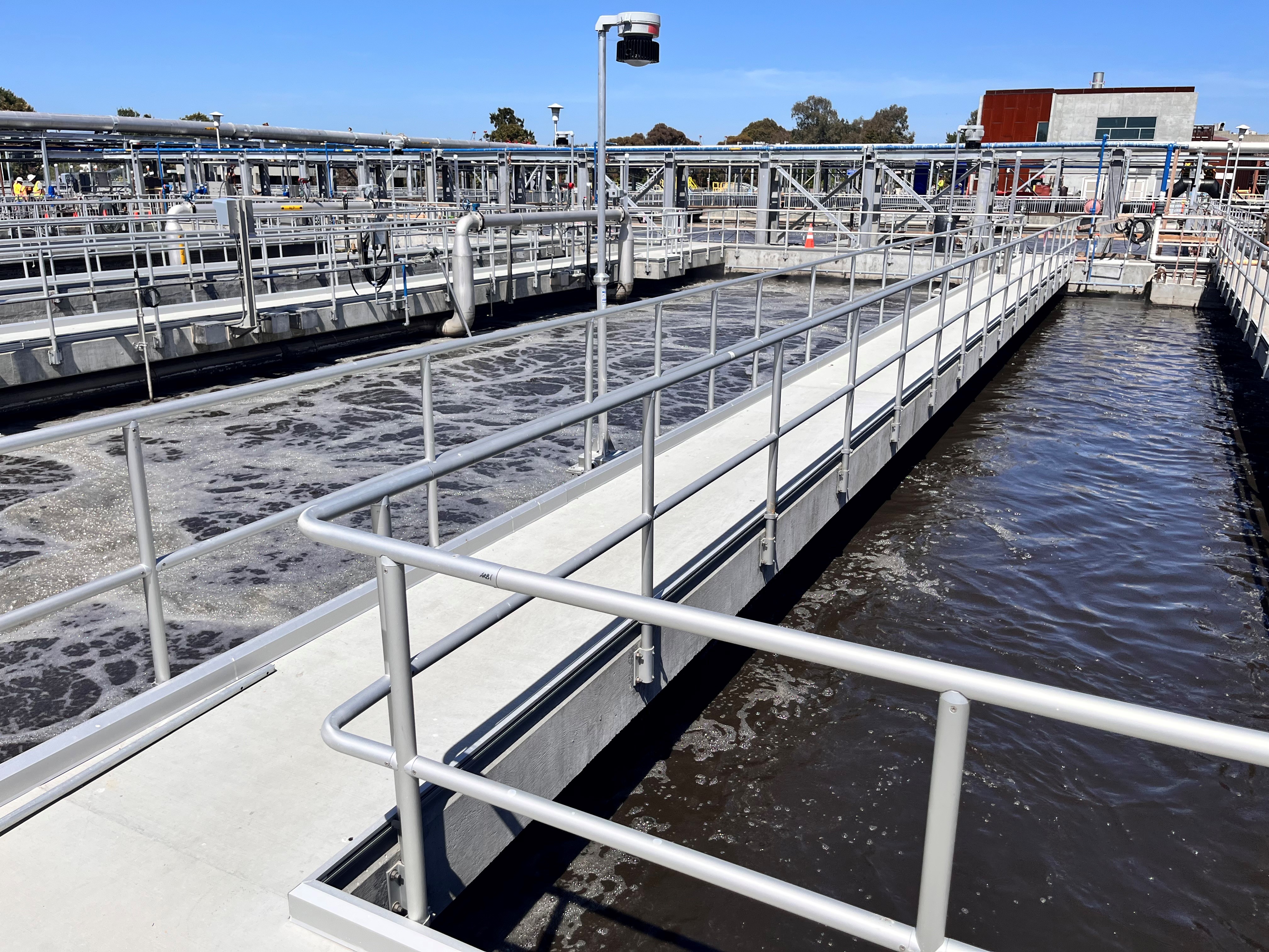 Secondary treatment tanks at Regional Water Quality Control Plant.