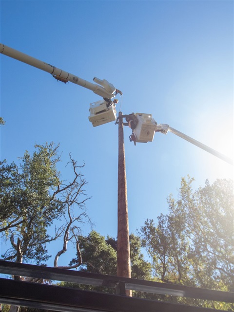 Removing wooden utility poles