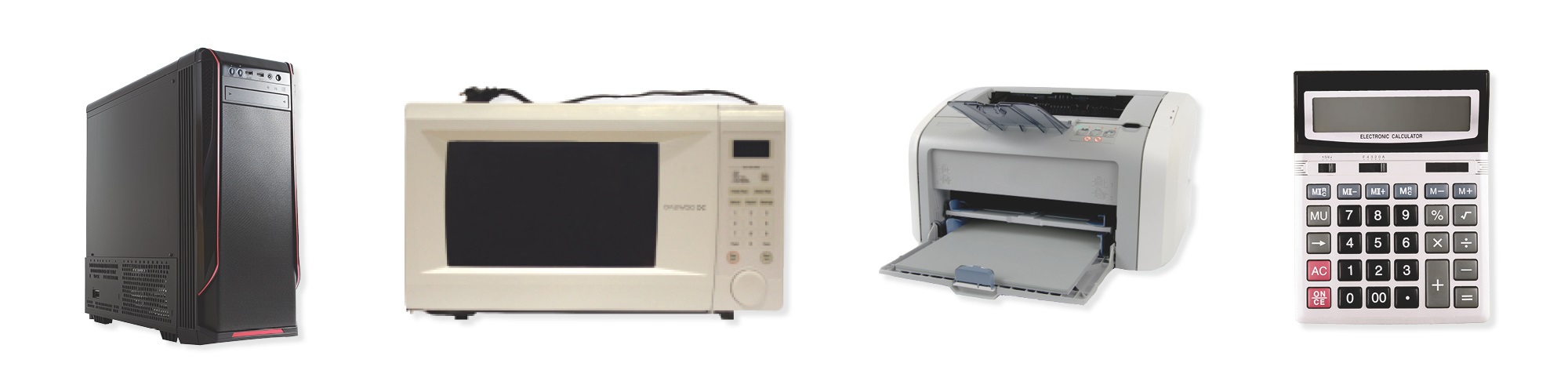 computer, microwave, printer, calculator