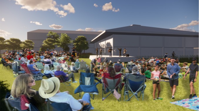 digital rendering of an outdoor amphitheater
