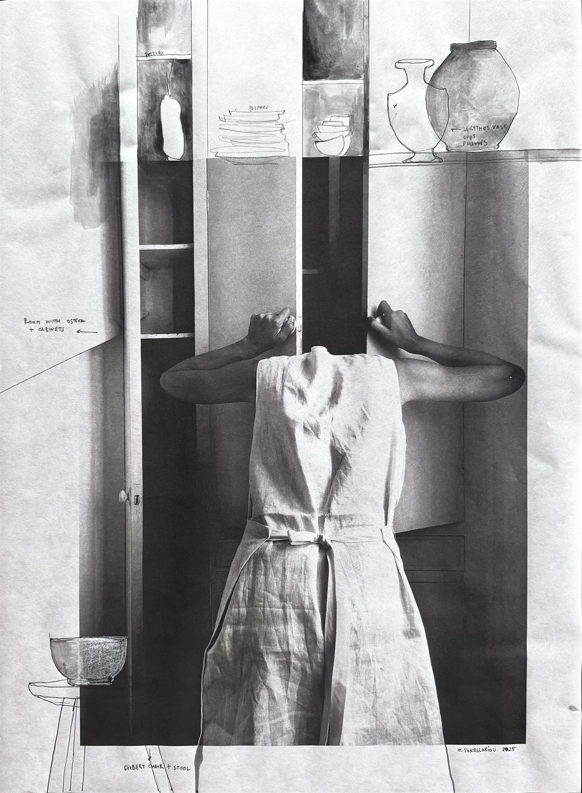 Image of mixed media artwork by Martha Sakellariou