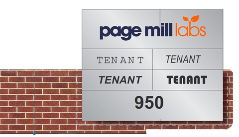 950 Page Mill Road Sign Rendering