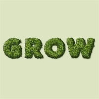 Grow text depicted in leaves