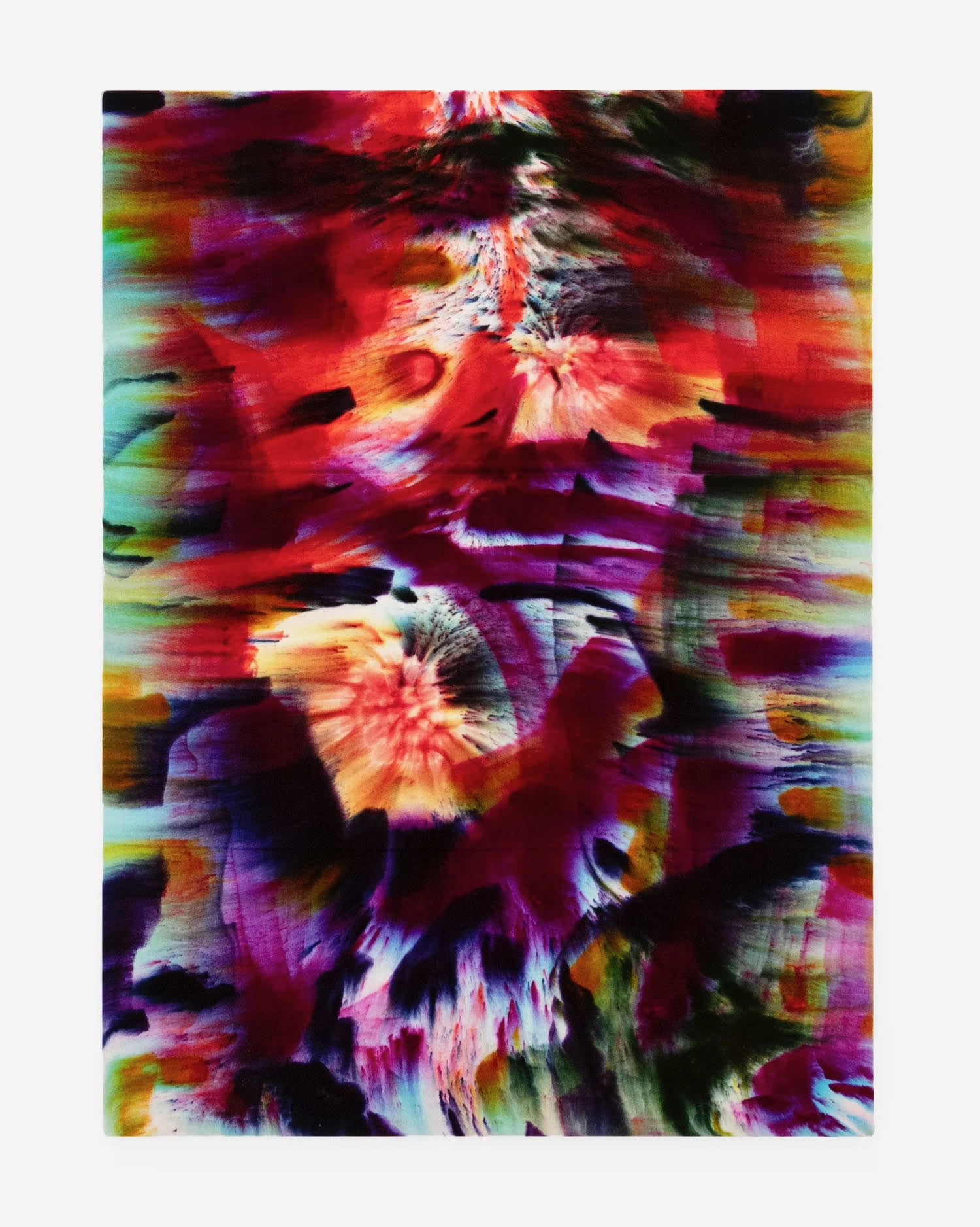 Men carried to their destiny by stars, 2024, Dye on silk velvet, 68 x 50 inches.jpg